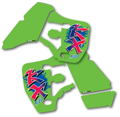 Rad tank decals kawasaki kx - &,