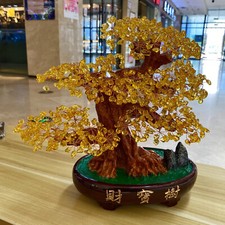 4.31LB Natural citrine tree quartz based home decoration spiritual energy