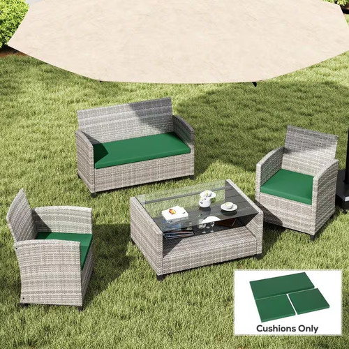 Rattan chair cushion set - rattan,