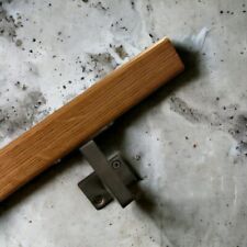 Handrail Stair Rail Rectangle Oak with Stainless Steel Square or Round Brackets