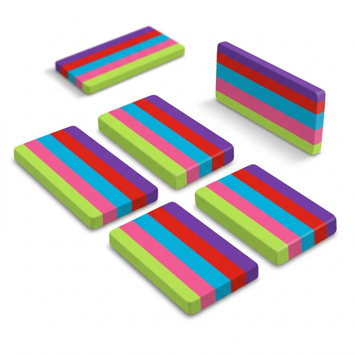 Pack giant rainbow erasers - giant,