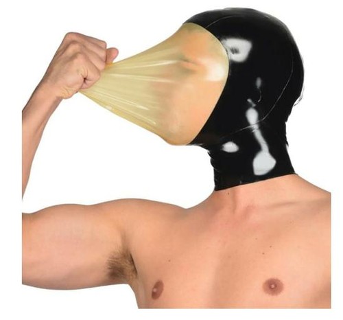 Latex full covered head hood - full,