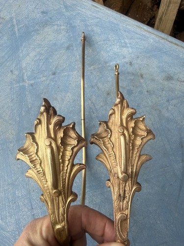 Pair antique french brass - pair, of