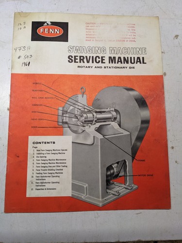 Fenn swaging machine service - fenn,