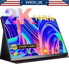 EVICIV 144Hz 2K Portable Monitor 16" 2560*1600 QHD Anti Glare Screen For Switch