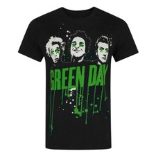 Green Day T-Shirt Band Drips New Black Official