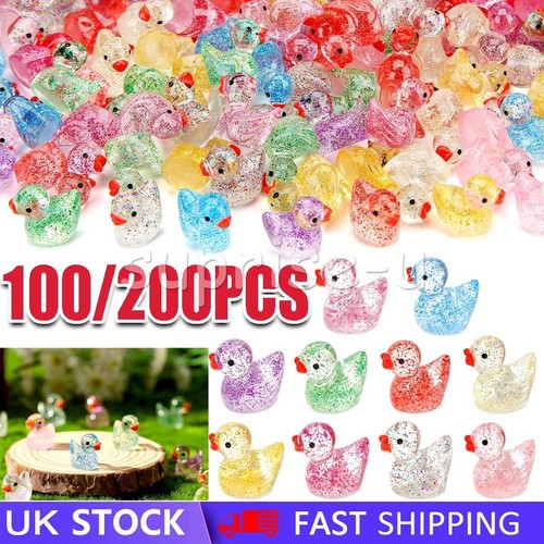 100 200pcs mini ducks glitter - 100-200pcs,