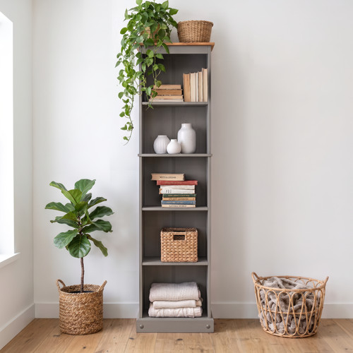 Corona bookcase grey - bookcase, tall