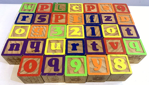 Vintage wooden blocks - wooden,