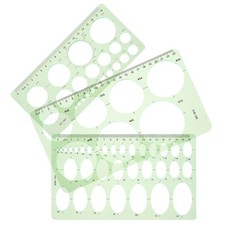  3 Pcs Geometric Stencils Circle Drawing Ruler Drawings Templates Design