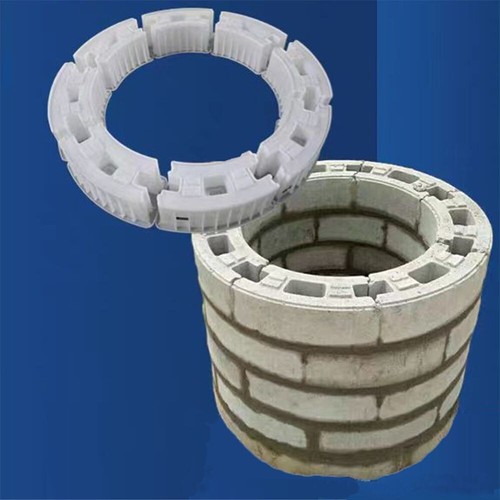 Garden round concrete plastic - concrete,