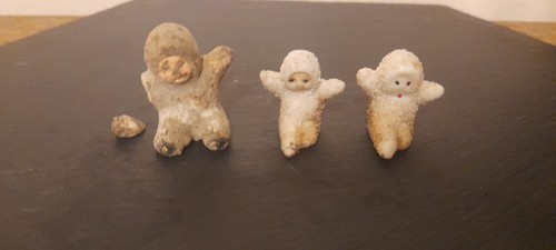 Three snow babies vintage - three,