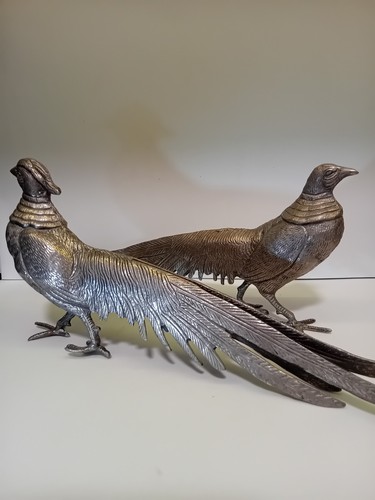 Pair vintage silver plated - silver,