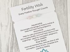 Fertility Wish Bracelet Quartz Gemstone Pregnancy Conceive IVF Positive Gift 
