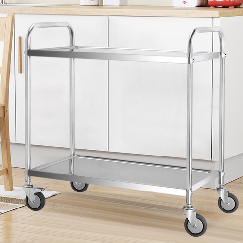 Stainless steel tier trolley - steel,