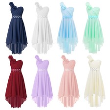 UK Girls Chiffon One Shoulder