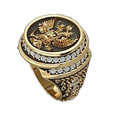 Ring. 14K Gold Plated Russian