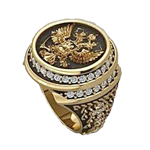 Ring 14k gold plated russian - ring.,