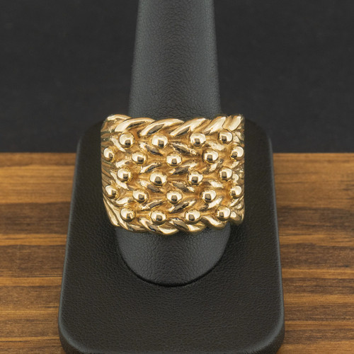 9ct yellow gold row - yellow, 5