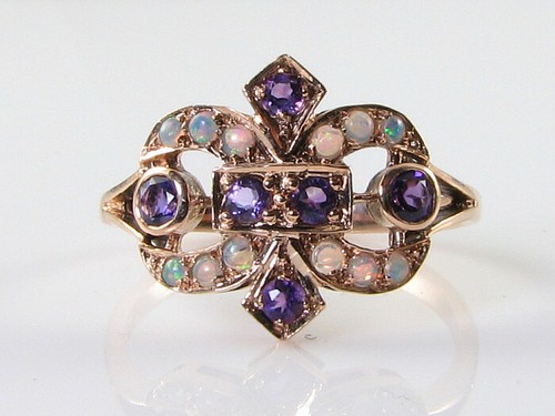 9ct rose gold - 9k, amethyst