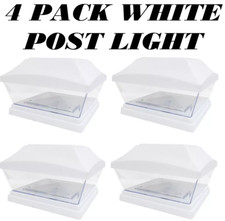 4 White Home Solar Post