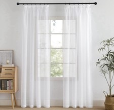 Sheer Linen Look Curtains