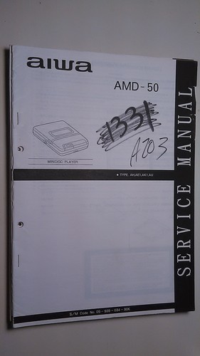 Aiwa amd service - amd-50, manual