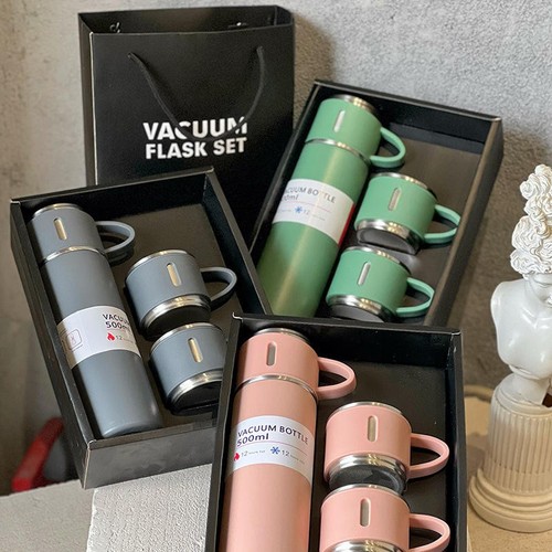 Stainless steel thermos flask - steel,