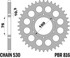 PBR Rear Sprocket in Steel C45