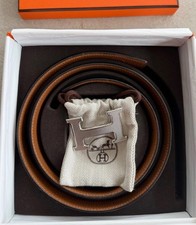 Auth Hermes H Guillochee Belt