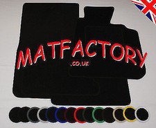 Tailored For Mercedes E CLASS (W124) 85-95 black car mats M07 COLOURED BINDING