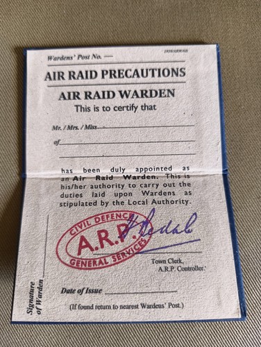 Repro ww2 arp air - air, warden