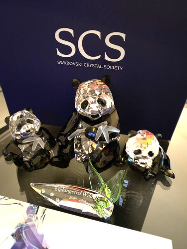 Swarovski crystal panda - crystal, bears