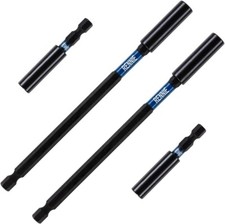 4 PACK 60mm & 152mm Long Impact Duty Srewdriver Drill Strong Magnetic Bit Holder