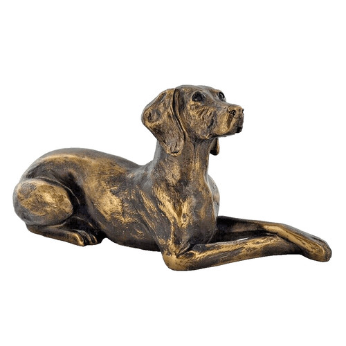 Weimaraner dog figure - weimaraner, bronze
