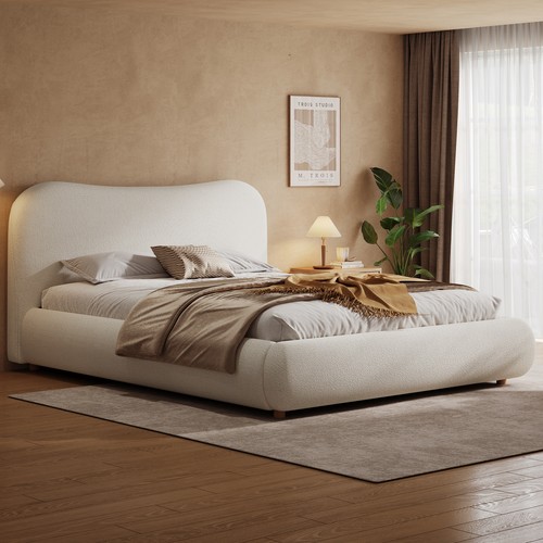 King size upholstered bed - king,