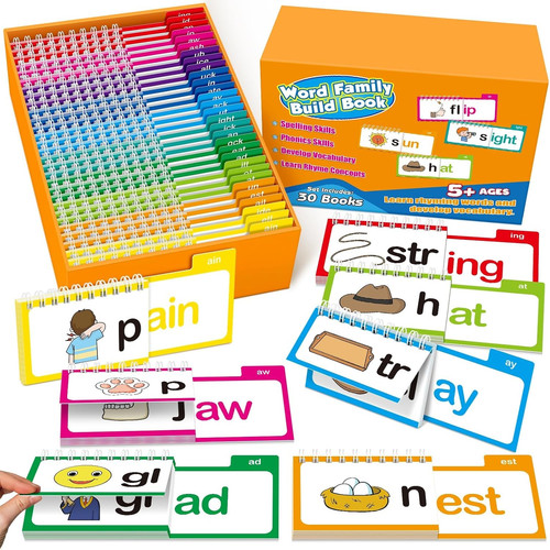 Word family build book phonics - word,