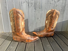 PAIR OF VINTAGE SENDRA RAVEN COWBOY BOOTS SPANISH SIZE 11 LEATHER 5154 6990