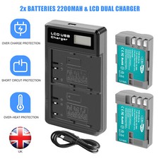 2x 2200mAh EN-EL3e Battery +Charger For Nikon D50 D70 D80 D90 D100 D200 D300S