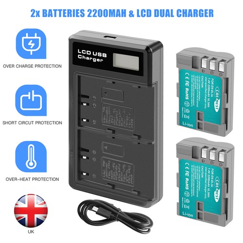 2200mah el3e battery - 2x, en-el3e