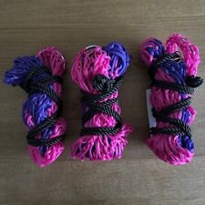 Haynets, Pack of 3 (42” length 3” Holes) Hay Nets, PINK/ PURPLE, FREE UK Postage