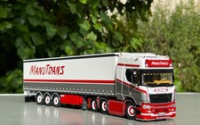 Scania R highline 6x2 curtainside trailer "Manutrans" WSI truck models 1:50