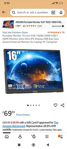 Portable monitor inch fhd - inch,