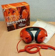 VINTAGE KOSS THE NEW RED DEVIL STEREOPHONES (HEADPHONES) WITH BOX (UNTESTED)