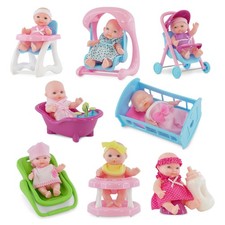 8 Piece Tiny Dolls Set for