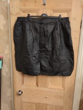 Venezia Leather Skirt Black Size 28 Waist 44 Inch Length 24