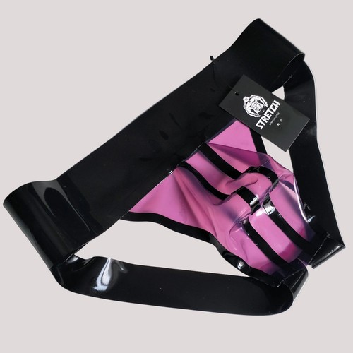Stretch latex wide band jock - band,