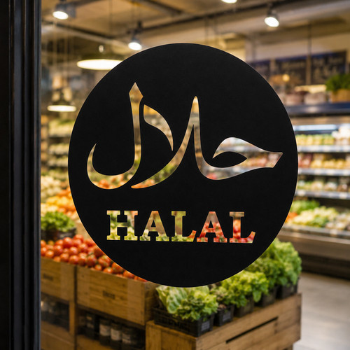 Halal stickers decals - (x2),