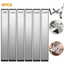 6Pcs Grit Diamond Stone Knife Sharpener Household Kitchen Sharpening System Kit