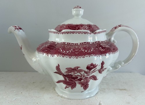 Spode camilla pink red - spode, teapot